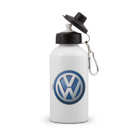 Бутылка спортивная с принтом Volkswagen в Белгороде, металл | емкость — 500 мл, в комплекте две пластиковые крышки и карабин для крепления | auto | volkswagen | авто | автобренды | автомобиль | машинки | машины | тачки | фольцваген