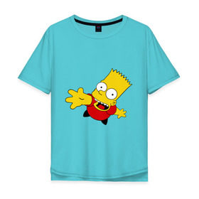 Мужская футболка хлопок Oversize с принтом Simpsons (8) в Белгороде, 100% хлопок | свободный крой, круглый ворот, “спинка” длиннее передней части | гомер
