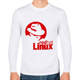 Мужской лонгслив хлопок с принтом Linux - Redhart в Белгороде, 100% хлопок |  | linux | redhart | админу | дистрибутив | красная шляпа | линукс