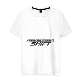 Мужская футболка хлопок с принтом Need for speed: SHIFT в Белгороде, 100% хлопок | прямой крой, круглый вырез горловины, длина до линии бедер, слегка спущенное плечо. | need for speed | nfs | shift | гонки | нфс
