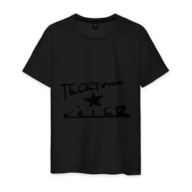 Мужская футболка хлопок с принтом Tecktonik killer 1 в Белгороде, 100% хлопок | прямой крой, круглый вырез горловины, длина до линии бедер, слегка спущенное плечо. | club | killer | tecktonik | клуб | клубные | тектоник