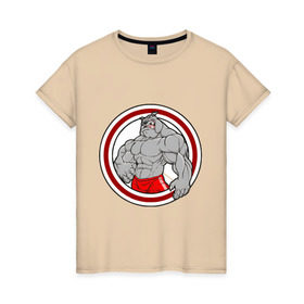 Женская футболка хлопок с принтом bulldog в Белгороде, 100% хлопок | прямой крой, круглый вырез горловины, длина до линии бедер, слегка спущенное плечо | powerlifting