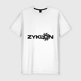 Мужская футболка премиум с принтом Zyklon в Белгороде, 92% хлопок, 8% лайкра | приталенный силуэт, круглый вырез ворота, длина до линии бедра, короткий рукав | зиклон | панк | рок | тяжеляк