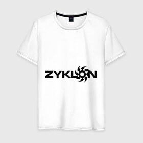 Мужская футболка хлопок с принтом Zyklon в Белгороде, 100% хлопок | прямой крой, круглый вырез горловины, длина до линии бедер, слегка спущенное плечо. | зиклон | панк | рок | тяжеляк