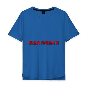 Мужская футболка хлопок Oversize с принтом Iron Maiden в Белгороде, 100% хлопок | свободный крой, круглый ворот, “спинка” длиннее передней части | iron maiden | айрон майден | панк | рок | символика iron maiden