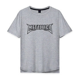 Мужская футболка хлопок Oversize с принтом Metallica (2) в Белгороде, 100% хлопок | свободный крой, круглый ворот, “спинка” длиннее передней части | металлика