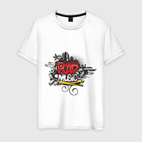 Мужская футболка хлопок с принтом gangsta rap music в Белгороде, 100% хлопок | прямой крой, круглый вырез горловины, длина до линии бедер, слегка спущенное плечо. | Тематика изображения на принте: gangsta | gansta | hip | hip hop | hop | music | rap | графити | граффити | рэп | рэпчина | хип | хип хоп | хипхоп | хоп
