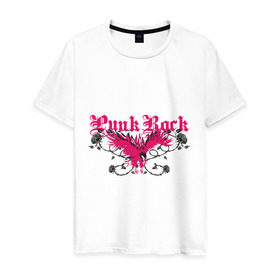 Мужская футболка хлопок с принтом Punk rock (2) в Белгороде, 100% хлопок | прямой крой, круглый вырез горловины, длина до линии бедер, слегка спущенное плечо. | Тематика изображения на принте: emo | punk rock | панк рок | панки | субкультура | эмо