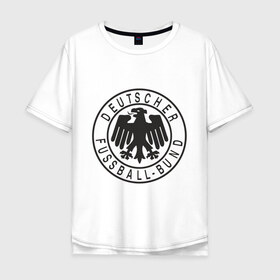 Мужская футболка хлопок Oversize с принтом Германия в Белгороде, 100% хлопок | свободный крой, круглый ворот, “спинка” длиннее передней части | Тематика изображения на принте: германский футбольный клуб | дойч футбол | фк
