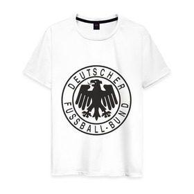 Мужская футболка хлопок с принтом Германия в Белгороде, 100% хлопок | прямой крой, круглый вырез горловины, длина до линии бедер, слегка спущенное плечо. | германский футбольный клуб | дойч футбол | фк