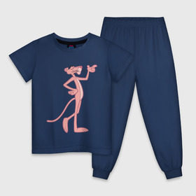 Детская пижама хлопок с принтом PinkPanther в Белгороде, 100% хлопок |  брюки и футболка прямого кроя, без карманов, на брюках мягкая резинка на поясе и по низу штанин
 | Тематика изображения на принте: pink panther | розовая пантера