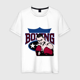 Мужская футболка хлопок с принтом бокс (11) в Белгороде, 100% хлопок | прямой крой, круглый вырез горловины, длина до линии бедер, слегка спущенное плечо. | емельяненко | кикбоксинг