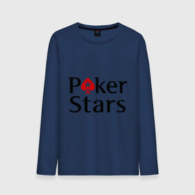 Мужской лонгслив хлопок с принтом Poker Stars в Белгороде, 100% хлопок |  | pokerstars