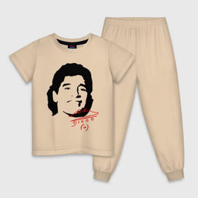 Детская пижама хлопок с принтом Diego Maradona в Белгороде, 100% хлопок |  брюки и футболка прямого кроя, без карманов, на брюках мягкая резинка на поясе и по низу штанин
 | diego maradona | footballplayer | аргентина | диего марадона | сборная аргентины