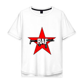 Мужская футболка хлопок Oversize с принтом Фракция Красной Армии в Белгороде, 100% хлопок | свободный крой, круглый ворот, “спинка” длиннее передней части | Тематика изображения на принте: raf | армии | армия | красная армия | красная звезда | красной | партизаны | террористы | фракция