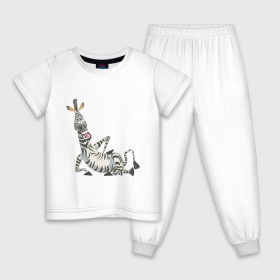 Детская пижама хлопок с принтом Мадагаскар (4) в Белгороде, 100% хлопок |  брюки и футболка прямого кроя, без карманов, на брюках мягкая резинка на поясе и по низу штанин
 | Тематика изображения на принте: madagascar | зебра | мадагаскар
