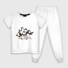 Детская пижама хлопок с принтом Мадагаскар (8) в Белгороде, 100% хлопок |  брюки и футболка прямого кроя, без карманов, на брюках мягкая резинка на поясе и по низу штанин
 | madagascar | мадагаскар | пингвины