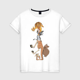 Женская футболка хлопок с принтом Мадагаскар (9) в Белгороде, 100% хлопок | прямой крой, круглый вырез горловины, длина до линии бедер, слегка спущенное плечо | madagascar | мадагаскар