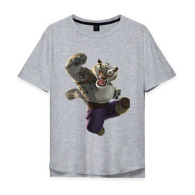 Мужская футболка хлопок Oversize с принтом Кунг фу Панда (9) в Белгороде, 100% хлопок | свободный крой, круглый ворот, “спинка” длиннее передней части | kung fu panda | panda | кунг фу | кунг фу панда