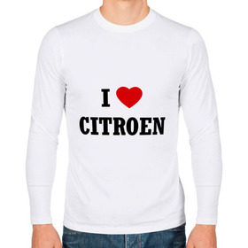 Мужской лонгслив хлопок с принтом I love Citroen в Белгороде, 100% хлопок |  | 