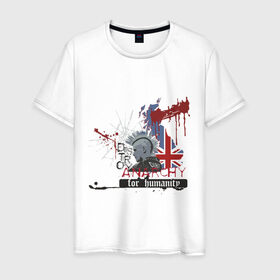 Мужская футболка хлопок с принтом Анархия(2) в Белгороде, 100% хлопок | прямой крой, круглый вырез горловины, длина до линии бедер, слегка спущенное плечо. | анархия | политические