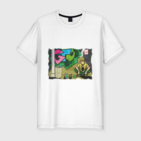 Мужская футболка премиум с принтом Great Teacher Onizuka в Белгороде, 92% хлопок, 8% лайкра | приталенный силуэт, круглый вырез ворота, длина до линии бедра, короткий рукав | anime | great teavher onizuka | аниме | анимэ | онизука