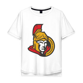Мужская футболка хлопок Oversize с принтом Ottawa Senators в Белгороде, 100% хлопок | свободный крой, круглый ворот, “спинка” длиннее передней части | ottawa senators | канадский хоккей | нхл | оттава сенаторс | хокей | хоккей | хоккейная лига
