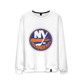 Мужской свитшот хлопок с принтом New York Islanders в Белгороде, 100% хлопок |  | new york islanders | nhl | нхл | нью йорк айлендс | нью йорк хоккей | хоккей | хоккейная лига