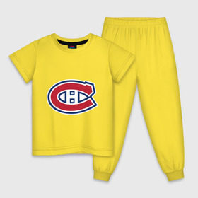 Детская пижама хлопок с принтом Montreal Canadiens в Белгороде, 100% хлопок |  брюки и футболка прямого кроя, без карманов, на брюках мягкая резинка на поясе и по низу штанин
 | Тематика изображения на принте: montreal canadiens | канадская хоккейная лига | монтреал | нхл | хокей | хоккей