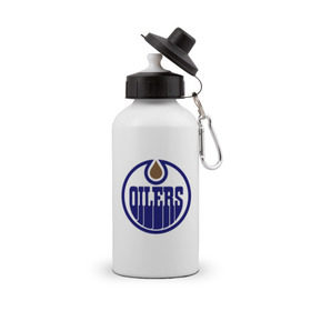 Бутылка спортивная с принтом Edmonton Oilers в Белгороде, металл | емкость — 500 мл, в комплекте две пластиковые крышки и карабин для крепления | edmonton oilers | nhl | нхл | хокей | хоккей | эдмонтон ойлерс