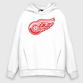 Мужское худи Oversize хлопок с принтом Detroit Red Wings в Белгороде, френч-терри — 70% хлопок, 30% полиэстер. Мягкий теплый начес внутри —100% хлопок | боковые карманы, эластичные манжеты и нижняя кромка, капюшон на магнитной кнопке | hockey | nhl | лига | нхл | хокей | хоккей | хоккейная лига