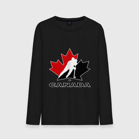 Мужской лонгслив хлопок с принтом Canada в Белгороде, 100% хлопок |  | canada | hockey | nhl | канада | лига | нхл | хокей | хокейнаялига | хоккей | хоккейная лига