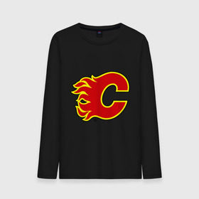 Мужской лонгслив хлопок с принтом Calgary Flames в Белгороде, 100% хлопок |  | calgary flames | nhl | гелери флеймс | нхл | хоккей | хоккейная лига