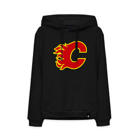 Мужская толстовка хлопок с принтом Calgary Flames в Белгороде, френч-терри, мягкий теплый начес внутри (100% хлопок) | карман-кенгуру, эластичные манжеты и нижняя кромка, капюшон с подкладом и шнурком | calgary flames | nhl | гелери флеймс | нхл | хоккей | хоккейная лига
