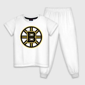 Детская пижама хлопок с принтом Boston Bruins в Белгороде, 100% хлопок |  брюки и футболка прямого кроя, без карманов, на брюках мягкая резинка на поясе и по низу штанин
 | Тематика изображения на принте: нхл | хоккейная лига