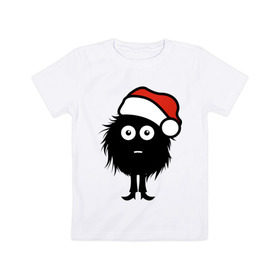 Детская футболка хлопок с принтом Рождественнский лохмач в Белгороде, 100% хлопок | круглый вырез горловины, полуприлегающий силуэт, длина до линии бедер | 2012 | new year | нг | новый 2012 | новый год | рождественский | рождество