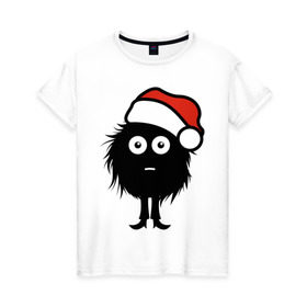 Женская футболка хлопок с принтом Рождественнский лохмач в Белгороде, 100% хлопок | прямой крой, круглый вырез горловины, длина до линии бедер, слегка спущенное плечо | 2012 | new year | нг | новый 2012 | новый год | рождественский | рождество