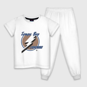 Детская пижама хлопок с принтом Tampa Bay в Белгороде, 100% хлопок |  брюки и футболка прямого кроя, без карманов, на брюках мягкая резинка на поясе и по низу штанин
 | hockey | nhl | tampa bay | национальная лига | нхл | тампа бэй | хокей | хоккей