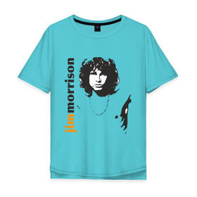 Мужская футболка хлопок Oversize с принтом Morrison в Белгороде, 100% хлопок | свободный крой, круглый ворот, “спинка” длиннее передней части | the doors