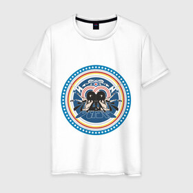 Мужская футболка хлопок с принтом Oasis в Белгороде, 100% хлопок | прямой крой, круглый вырез горловины, длина до линии бедер, слегка спущенное плечо. | Тематика изображения на принте: 