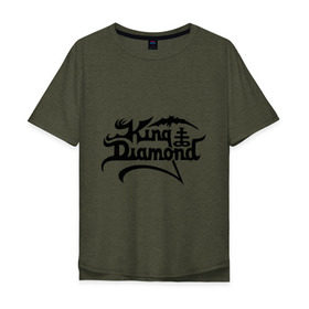Мужская футболка хлопок Oversize с принтом King Diamond в Белгороде, 100% хлопок | свободный крой, круглый ворот, “спинка” длиннее передней части | heavy metal | metal | rock | trash metal | метал | панки | рок | трэш метал | хеви метал