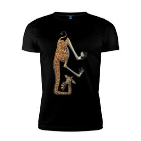 Мужская футболка премиум с принтом Мадагаскар (10) в Белгороде, 92% хлопок, 8% лайкра | приталенный силуэт, круглый вырез ворота, длина до линии бедра, короткий рукав | madagascar | жираф | мадагаскар