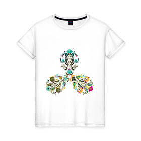 Женская футболка хлопок с принтом Good Flower в Белгороде, 100% хлопок | прямой крой, круглый вырез горловины, длина до линии бедер, слегка спущенное плечо | good flower | орнамент | цветочный узор | цветы
