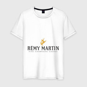 Мужская футболка хлопок с принтом Remy Martin в Белгороде, 100% хлопок | прямой крой, круглый вырез горловины, длина до линии бедер, слегка спущенное плечо. | Тематика изображения на принте: 