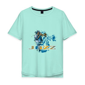 Мужская футболка хлопок Oversize с принтом Jazz (2) в Белгороде, 100% хлопок | свободный крой, круглый ворот, “спинка” длиннее передней части | jazz | джаз | музыканты | труба