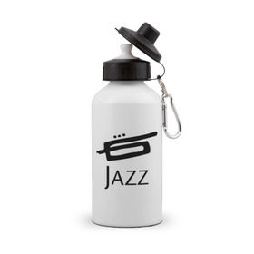 Бутылка спортивная с принтом Jazz (3) в Белгороде, металл | емкость — 500 мл, в комплекте две пластиковые крышки и карабин для крепления | Тематика изображения на принте: джаз | живая музыка | импровизация | инструмент | труба