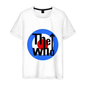 Мужская футболка хлопок с принтом The Who в Белгороде, 100% хлопок | прямой крой, круглый вырез горловины, длина до линии бедер, слегка спущенное плечо. | rock