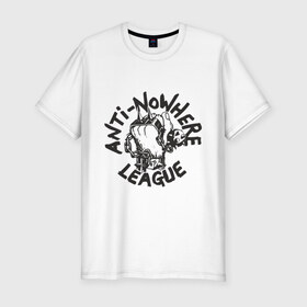 Мужская футболка премиум с принтом Anti Nowhere League в Белгороде, 92% хлопок, 8% лайкра | приталенный силуэт, круглый вырез ворота, длина до линии бедра, короткий рукав | metall | punk | rock | метал | металл | панк | панк рок | рок