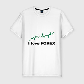 Мужская футболка премиум с принтом Я люблю Форекс в Белгороде, 92% хлопок, 8% лайкра | приталенный силуэт, круглый вырез ворота, длина до линии бедра, короткий рукав | forex | биржа | график | котировки | торговля | трейдер
