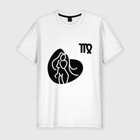 Мужская футболка премиум с принтом Дева(6) в Белгороде, 92% хлопок, 8% лайкра | приталенный силуэт, круглый вырез ворота, длина до линии бедра, короткий рукав | гороскоп | дева | знак зодиака | знаки зодиака